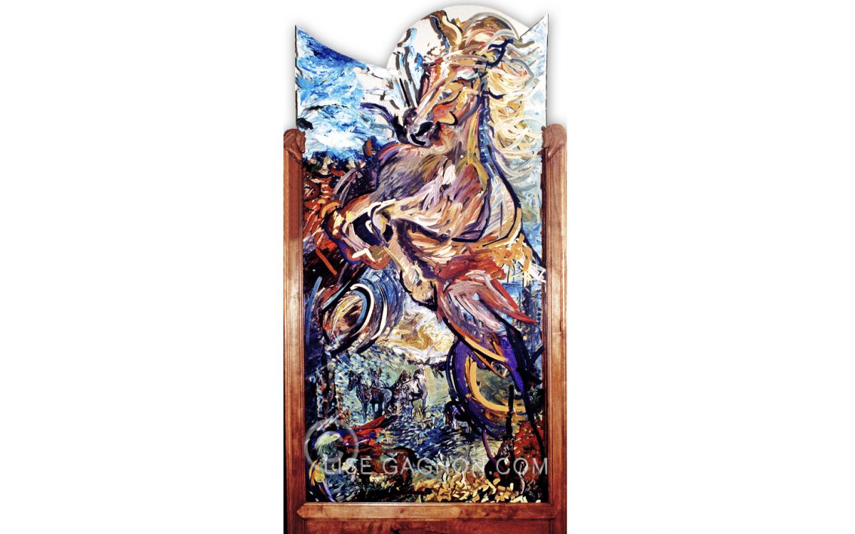 Mon Étalon 1995 / 48" x 96" x 8" / Acrylique sur plexiglass / Collection privée