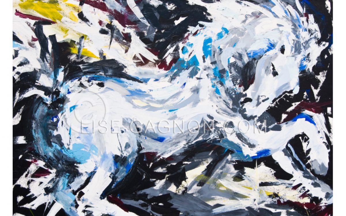 MON ÉTALON 1985 / 38" x 56" / Acrylique sur toile / Collection privée